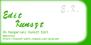 edit kunszt business card